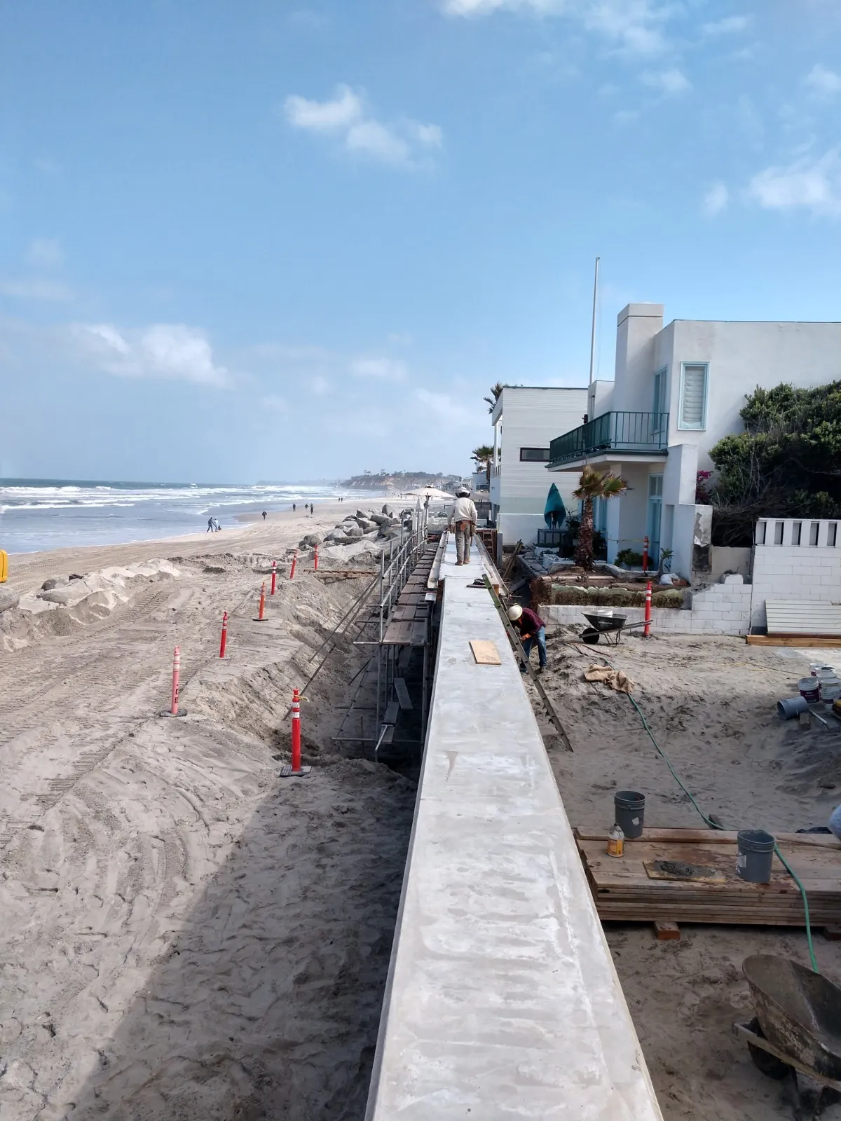 17th Street seawall construction