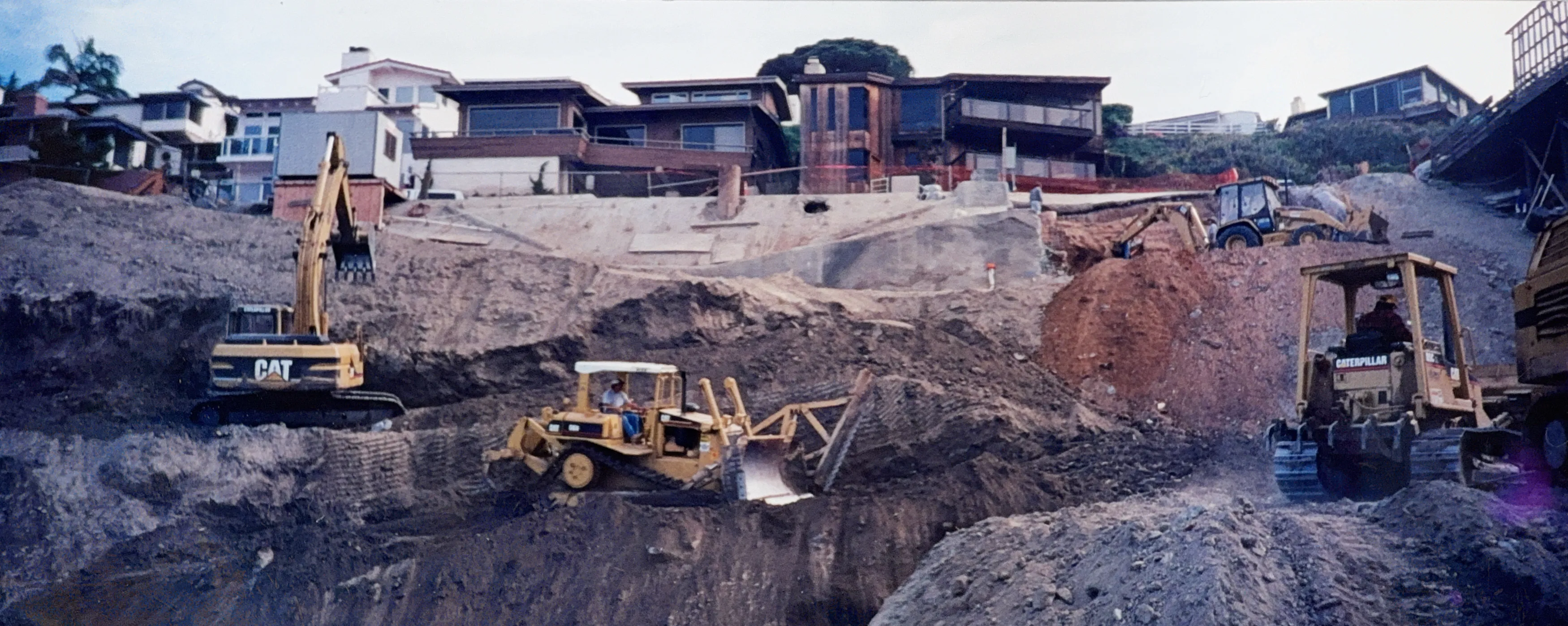 Grading operations at Three Arch Bay