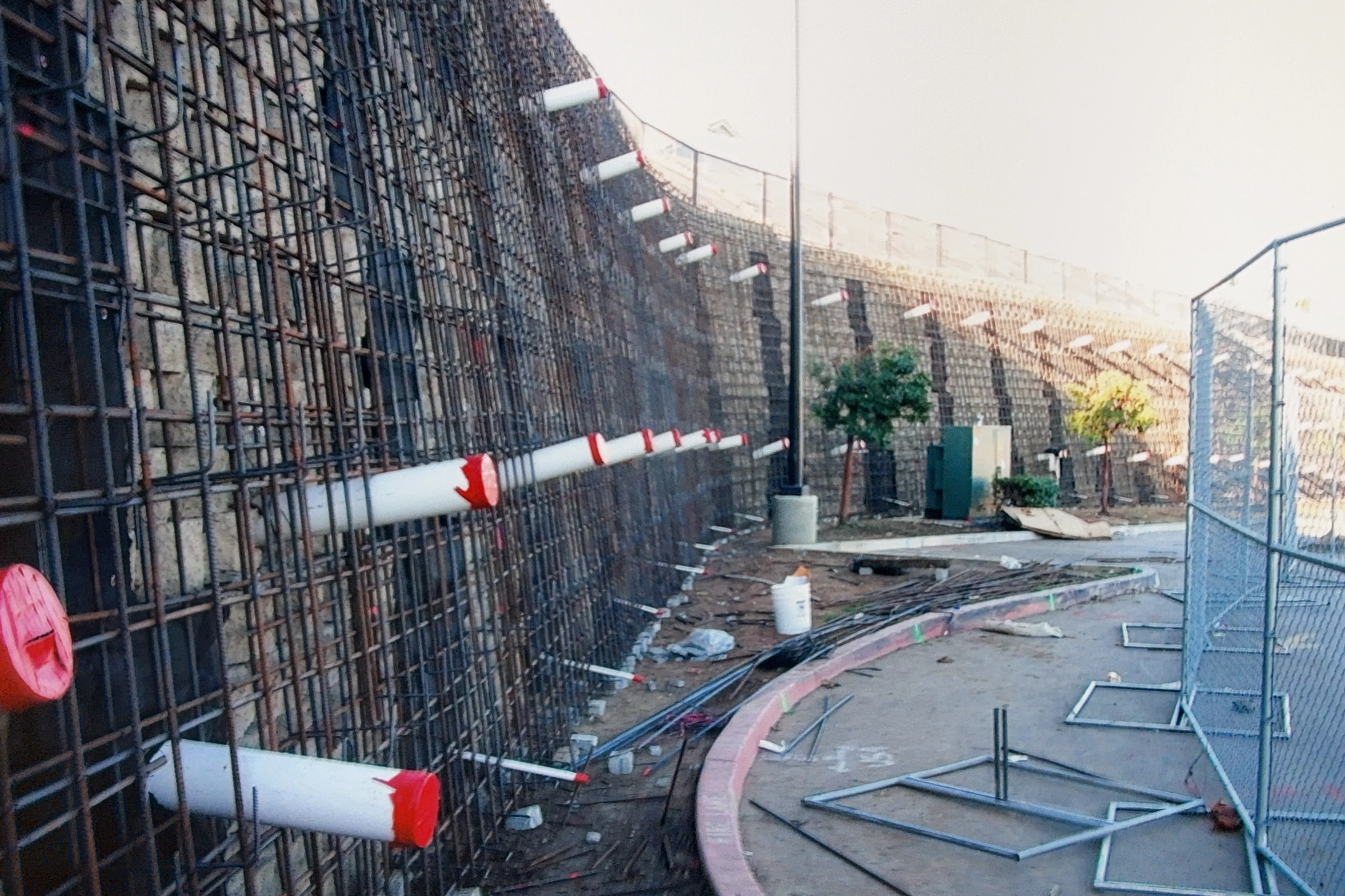 Walmart wall repair progress